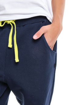 Брюки для мальчика штаны спортивные 22-9831 синий/салатовый - Mini maxi фото 7