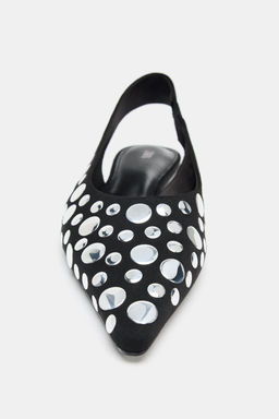 STUDDED SLINGBACK BALLET FLATS - Zara фото 9
