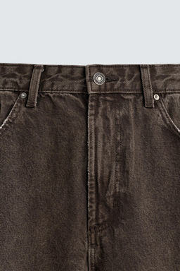 PANTAL?N BARREL FIT LAVADO / Marr?n - Zara фото 9