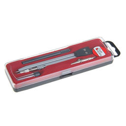 Готовальня Calligrata 4 предмета: циркуль, грифель, удлинитель, рейсфедер, в пластиковом пенале  фото 2