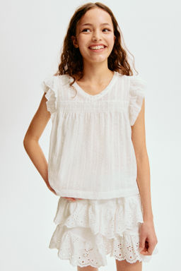 Falda de algod?n con bordado ingl?s - H&m фото 5