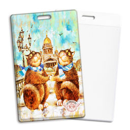 "Встреча у Исаакия кота Васьки и кота Пузи" Обложка на проездной