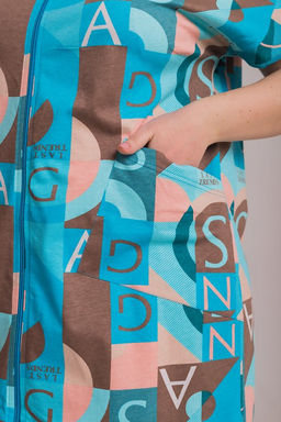 Халат М325382гб голубой/бежевый - Елена фото 5