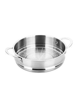 Мантоварка с крышкой стеклянной 26х9 см (3.6 л) из нерж. стали (3-х сл), цвет:серебристы,арт 4500-26 - D.L.K. фото 4