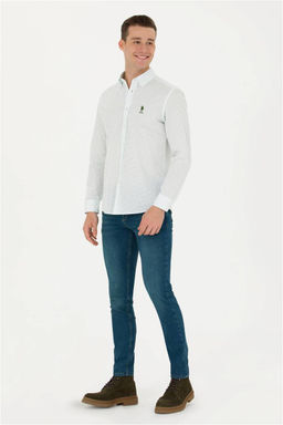 U. S. Polo Assn / Мужская зеленая рубашка с длинным рукавом - U.s. polo assn фото 11