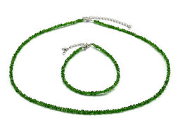 Чокер на шею и браслет из циркона огранка 3мм цв.бордовый, 39см, 17см - Радуга камня фото 13