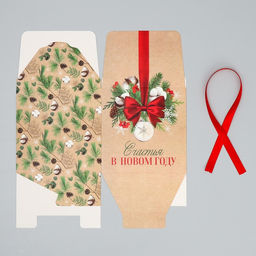 Цена за 2 шт. Коробка подарочная новогодняя складная «Счастья в Новом году», 18×18×18 см