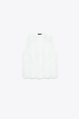 SHIRT WITH CUTWORK EMBROIDERY