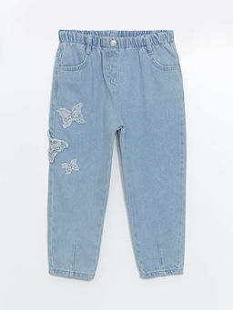 Beli Lastikli Nak??l? K?z ?ocuk Jean Pantolon