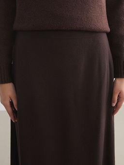 Beli Lastikli A Kesim Triko Etek