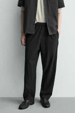 PANTAL?N REGULAR FIT ESTRUCTURA / Negro - Zara фото 2
