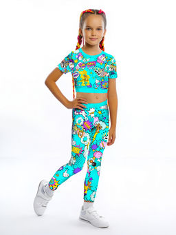 Леггинсы  Ассорти,бирюзовый-краски