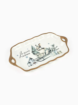 Блюдо новогоднее «Зимней сказки», 23×13×2.5 см, ручная работа