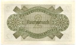Банкнота 2 рейхсмарки 1940 года Германия (Для оккупированных территорий)