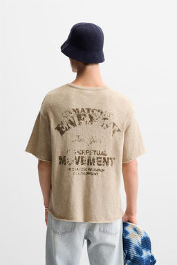 SLOGAN PRINT KNIT T-SHIRT - Zara фото 3
