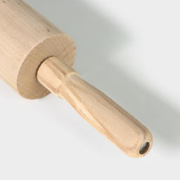 Скалка деревянная Adelica, с вращающейся ручкой, 60?6 см, бук  фото 3