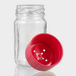 Солонка «Соль и Перец», 70 мл, 4×8 см, стекло, розовая