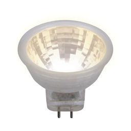 LED-MR11-3W/WW/GU4 GLZ21TR Лампа светодиодная, 12V. Прозрачная. Теплый белый свет (3000K). Картон. ТМ Uniel.