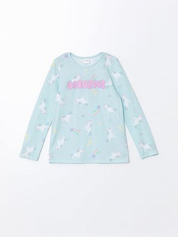 Bisiklet Yaka K?z ?ocuk Pijama Tak?m