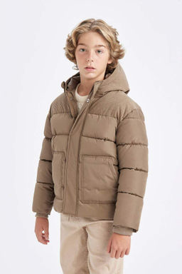 Водоотталкивающее пальто с капюшоном для мальчика