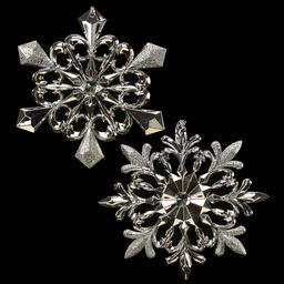 Цена за 1 шт. Украшение ErichKrause Снежинка кристальная 13см