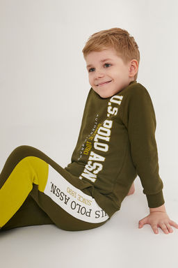 U. S. Polo Assn Пижамный комплект цвета хаки для мальчика