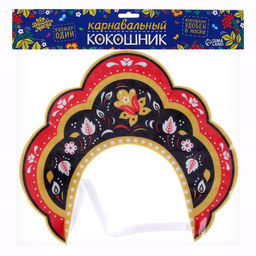Ободок кокошник «Русская красавица» из фетра, с нанесением