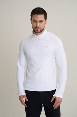 Лонгслив half-zip утепленный Белый ANTA RUNNING LS Tee