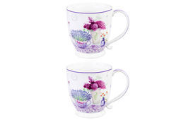 Набор 2 кружек 450 мл 13,5*10*10,5 см Лаванда на ножке, NEW BONE CHINA - Elan gallery фото 4