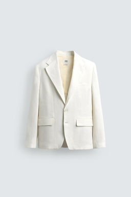 BLAZER RELAXED FIT TRAJE 100% LINO / Blanco