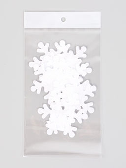 Цена за 2 шт. Снежинка "Мерцание", 6.5 см, цвет белый (набор 6 шт)