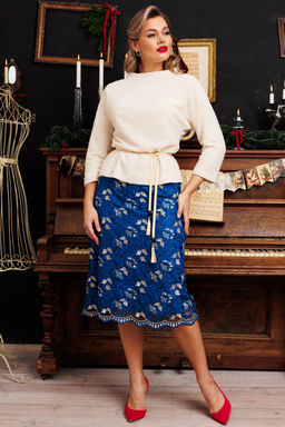 Костюм Мода Юрс 2787 молочный+василек