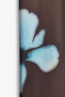 FLORAL PRINT SATIN TROUSERS - Zara фото 14