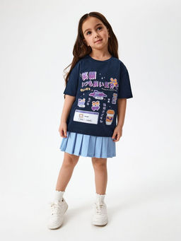 ACOOLA / Футболка детская для девочек Miho темно-синий