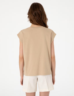 Bej Comfort Fit Ti__rt