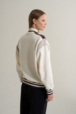 Бомбер Серо-белый ANTA SPORTS CLUB Knit Track Top  фото 5