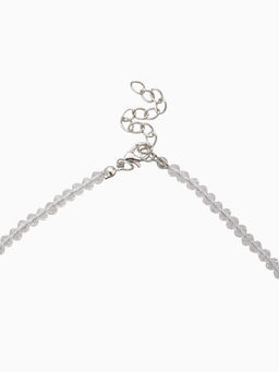 Чокер из бисера «Хрусталь», белый в серебре, 36 см + 5 см доп, цепочка