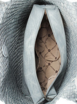 LACCOMA сумка СУ1033-винтаж синий эко кожа хлопок фото 5