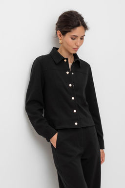 ЕВТ 3298/темный черный жакет жен