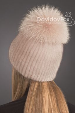 Шапка Лыжница норка орнамент кизил