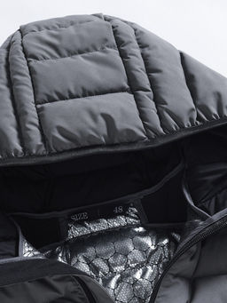 Куртка мужская удлинённая стёганая с капюшоном и графеновой подкладкой утеплитель тинсулейт