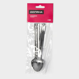 Набор ложек чайных Доляна Sentiment, длина 14 см, 6 шт., нержавеющая сталь, серебристый