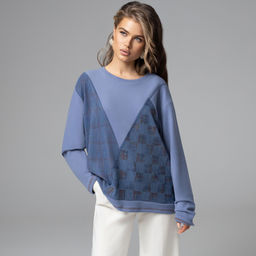 Лонгслив уютный, Стиль вне закона (голубой) - Charutti фото 6