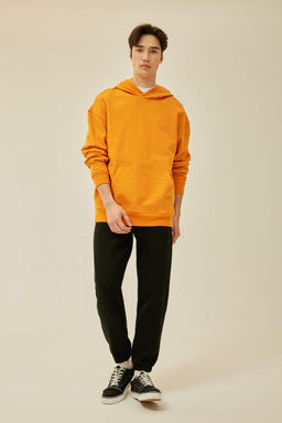 Базовая толстовка Comfort Fit с капюшоном - Defacto фото 2