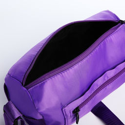 Сумка молодёжная на молнии, цвет сиреневый - Simaland фото 6