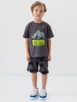 CHILLEASY 280012С-31 Комплект для мальчика (футболка, шорты), Темно серый