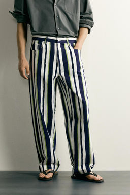 PANTAL?N STRAIGHT FIT RAYAS / Marino - Zara фото 2