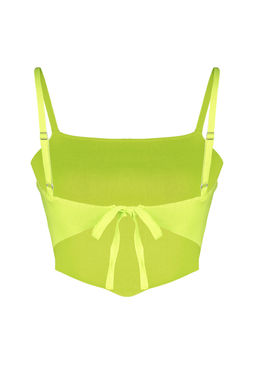 Sar? Crop Arkas? Baglama Detayl? Triko Bluz TWOSS24BZ00143 - Trendyolmilla фото 8