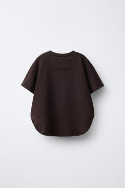 CONJUNTO CAMISETA Y PANTAL?N WIDE LEG LISOS / Marr?n - Zara фото 3