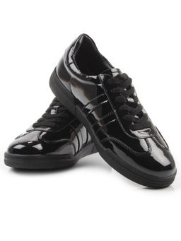 03-B6C-7AG BLACK Кеды женские (натуральная кожа)